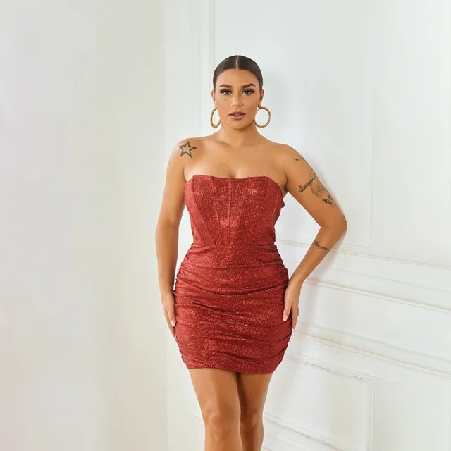 Levoire | Robe mini chic et élégante Bourgogne