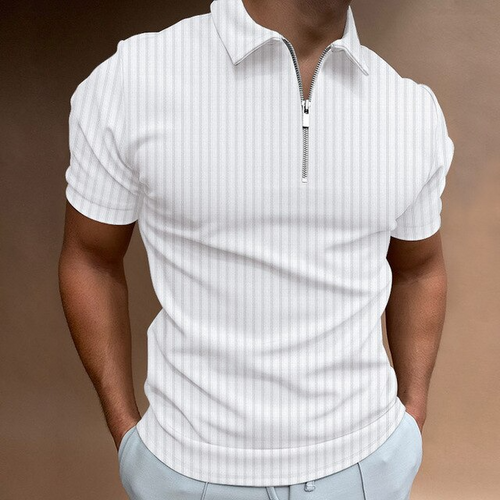 Levoire | Mussle-Fit Chemise Polos Pour Hommes Avec Fermeture Éclair Pour Le Quotidien
