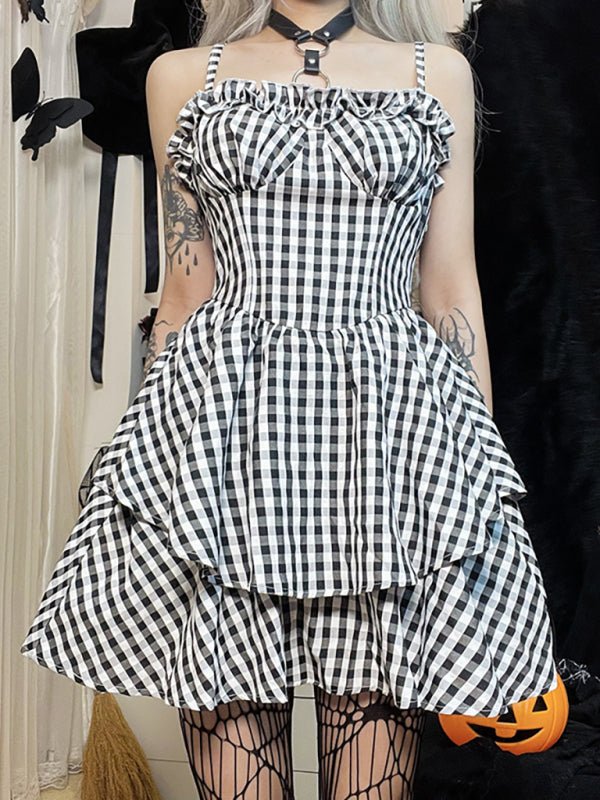 Levoire | Automne Nouvelle Corselette A Détails Ronds Robe Noir