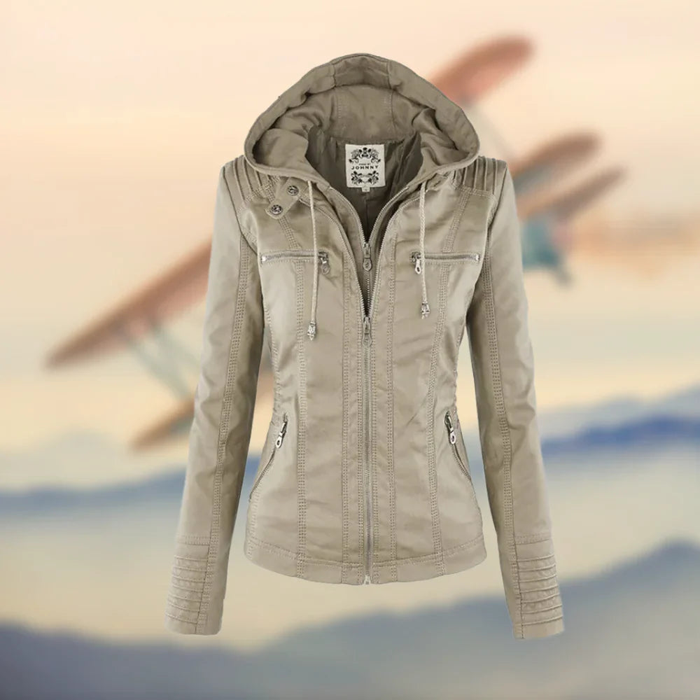 Levoire | Veste en cuir italienne faite à la main BEIGE