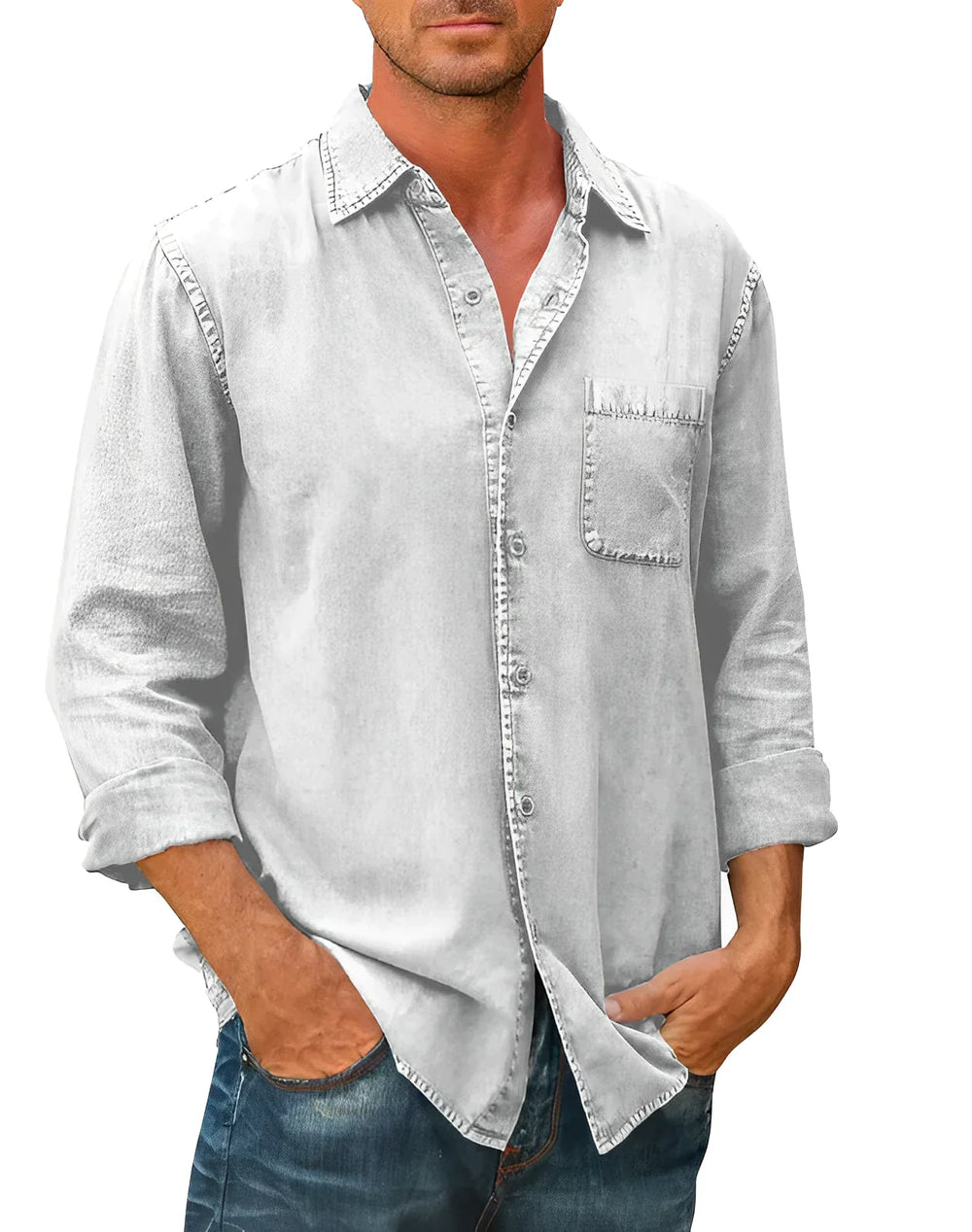 Levoire | Chemise confortable en tissu Ola Blanc