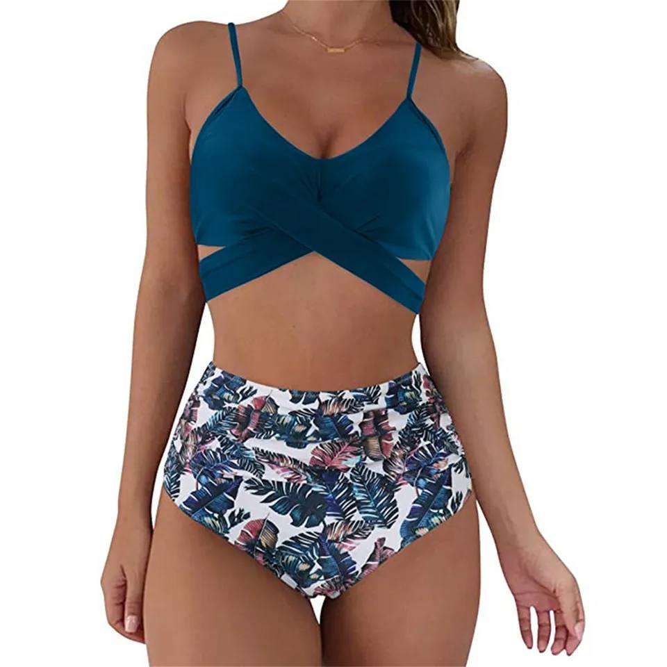 Levoire | Mae Bikini Volants Femme Coloré Bleu