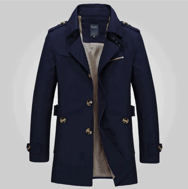 Levoire | Trench-Coat Pour Hommes Conception Classique Et Style Raffiné bleu foncé