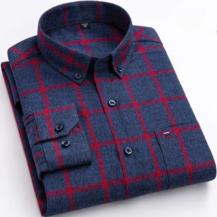 Levoire | Chemise À Carreaux Pour Hommes Polyvalente Rot