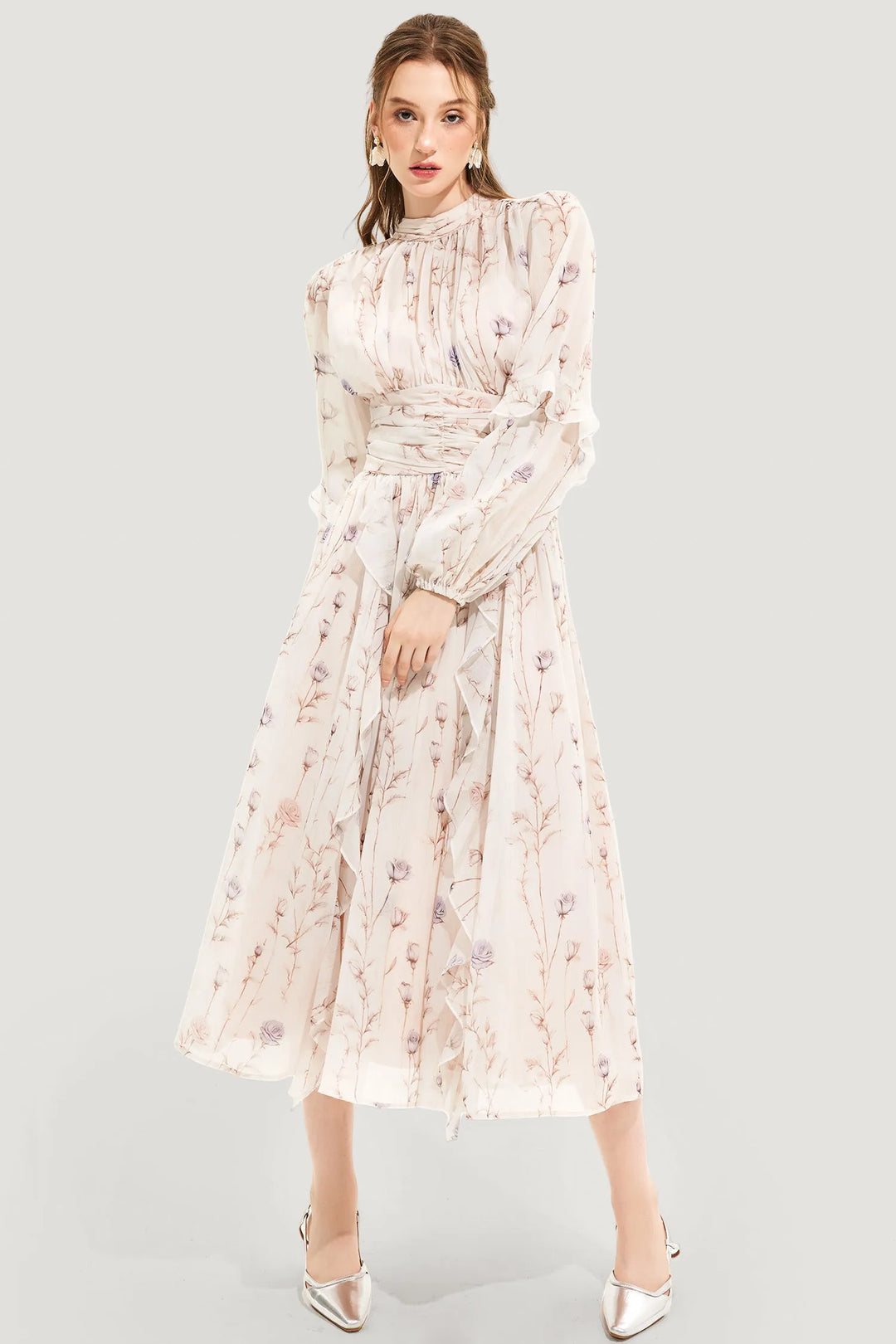 Levoire | Chic Couture Robe D'Été Avec Imprimé Floral - Été 2024