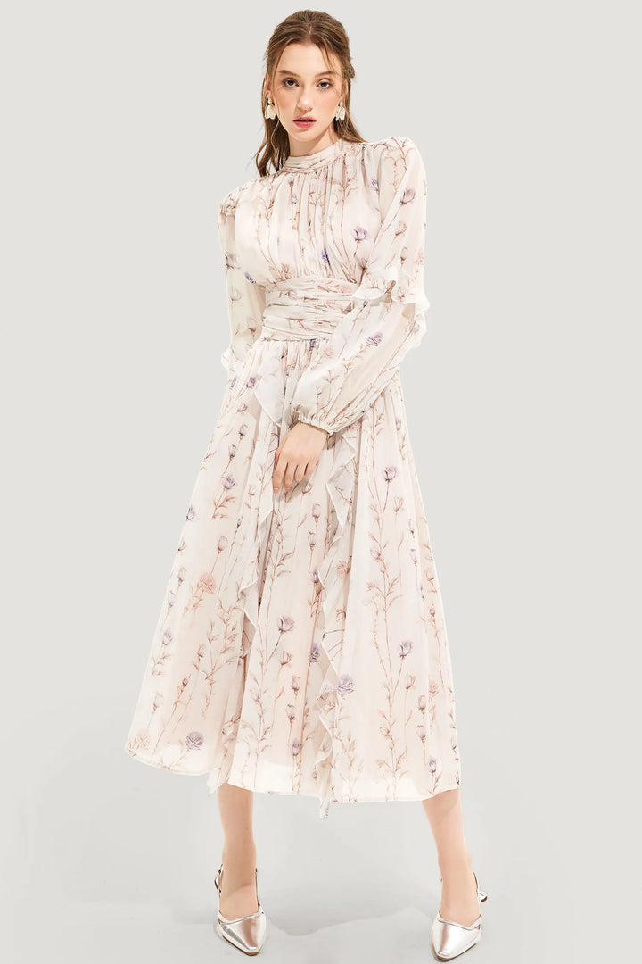 Levoire | Chic Couture Robe D'Été Avec Imprimé Floral - Été 2024