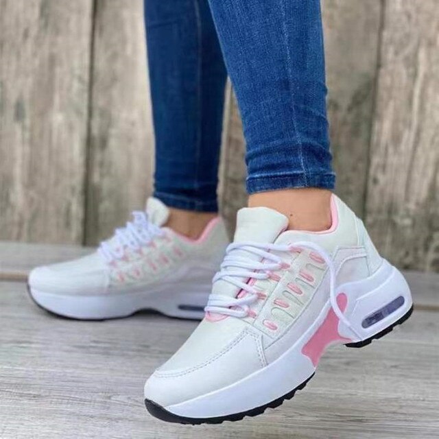 Levoire | Baskets Femme Avec Talon Ergonomique Blanc