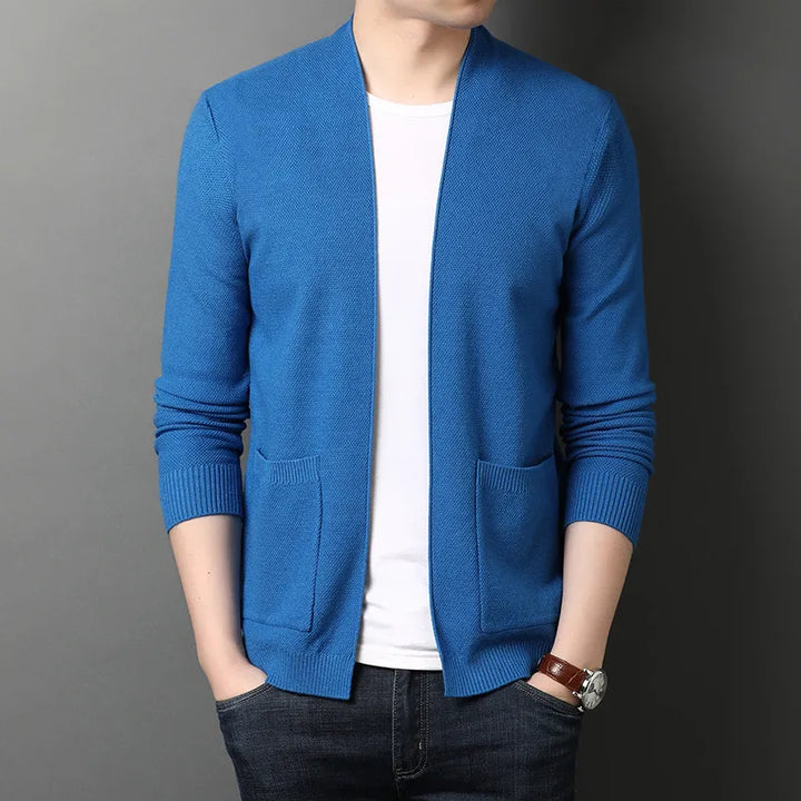 Levoire | Gilet Homme En Look Merino Chaud Bleu