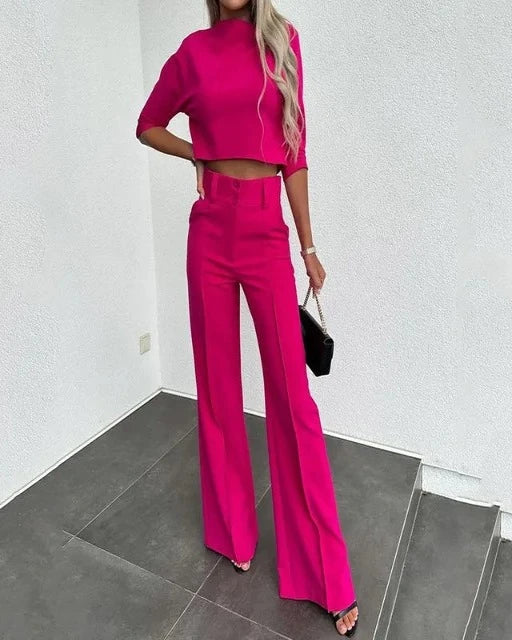 Levoire | Ensemble Femme Avec Crop-Top Et Pantalon