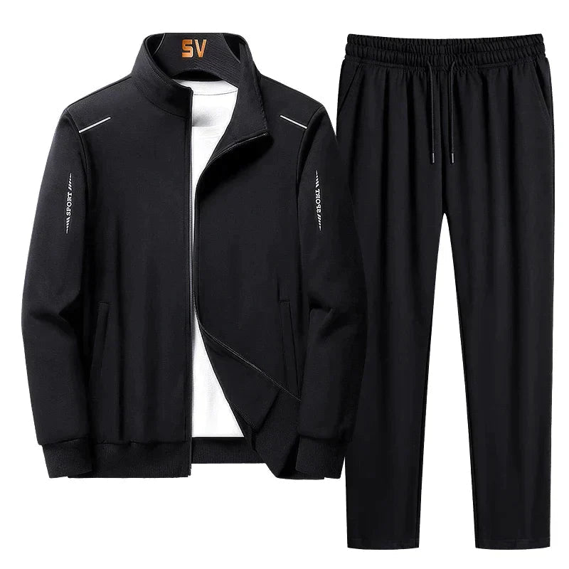 Levoire | Chemise De Survêtement Moderne À Manches Longues Avec Zip Noir