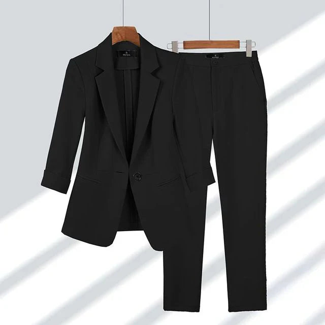 Levoire | Ensemble De Blazer Et Pantalon Noir