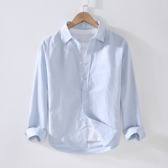 Levoire | Chemise D'Été À Manches Longues Pour Hommes Bleu clair