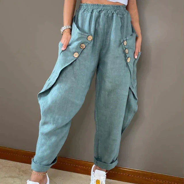 Levoire | Pantalons Au Style Rétro Vert foncé