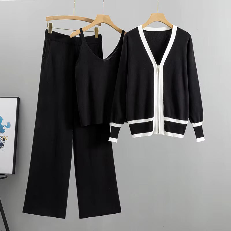 Levoire | Costume trois pièces élégant fabriqué Noir