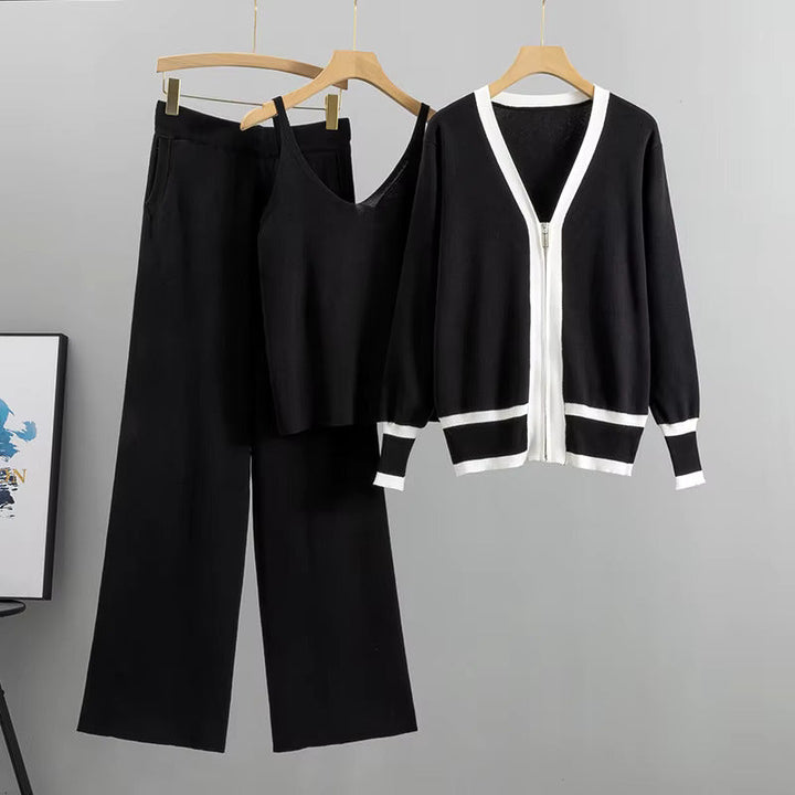 Levoire | Costume trois pièces élégant fabriqué Noir
