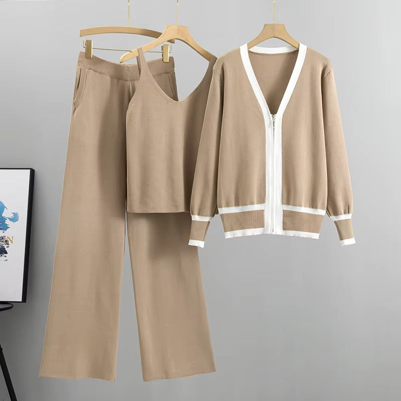 Levoire | Costume Trois Pièces Élégant Fabriqué Khaki