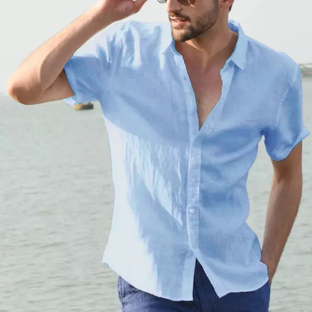 Levoire | Chemise En Lin Coupe Relaxee Hommes