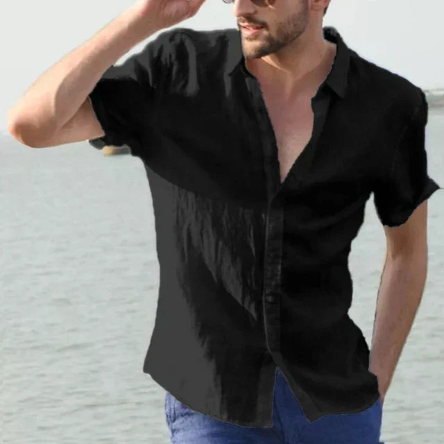 Levoire | Chemise En Lin Coupe Relaxee Hommes