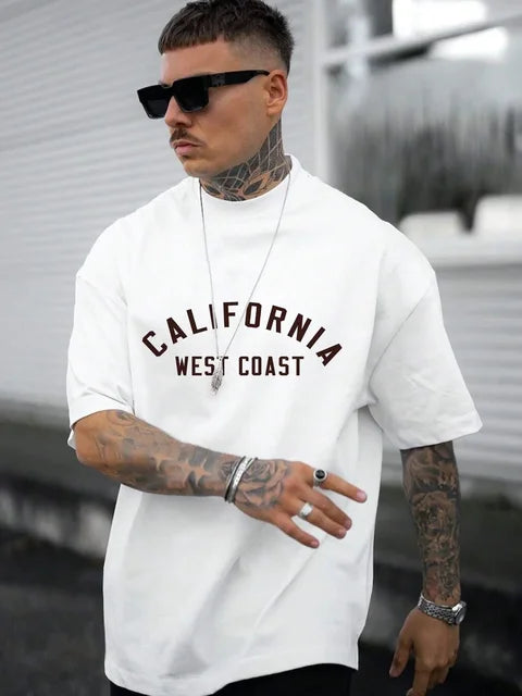 Levoire | T-Shirt Graphique Californie Decontracte Hommes Wit