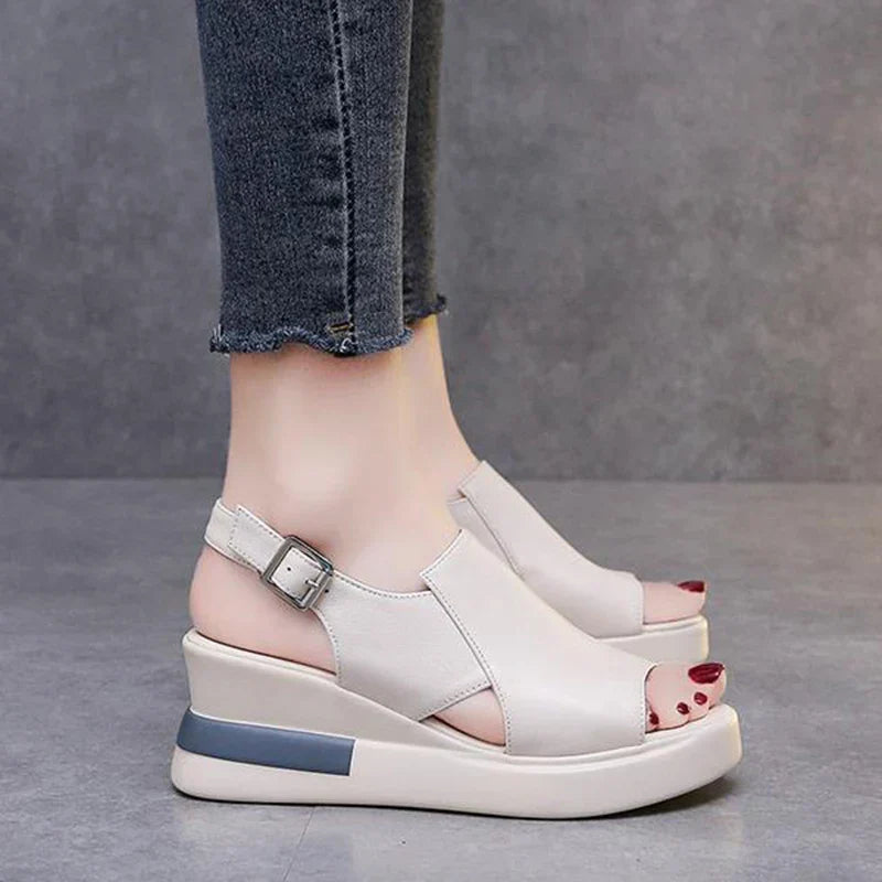 Levoire | Sandales Orthopédiques Modernes Avec Hauts Talons Beige