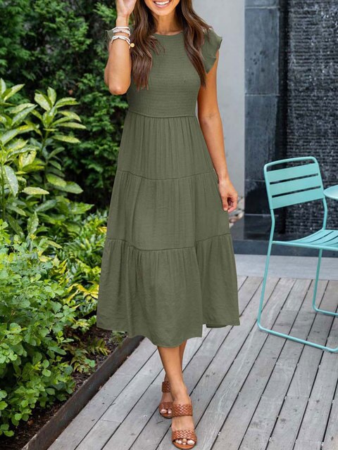 Levoire | Robe De Vendange Pour Femmes Vert olive