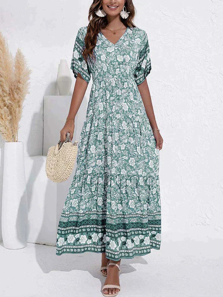 Levoire | Robe Maxi Bohème Robe Maxi Style Bohème Vert clair