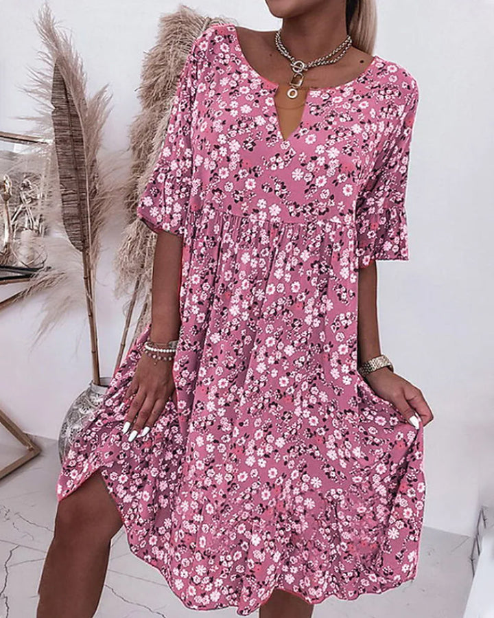 Levoire | Robe Midi Avec Motif Floral Rosa