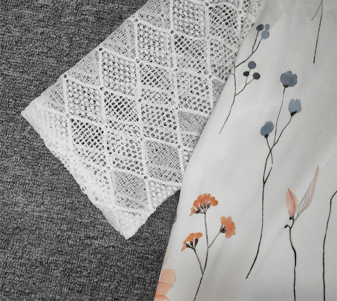 Levoire | Chemise Élégante Avec Un Motif Floral Et Un Décolleté En V