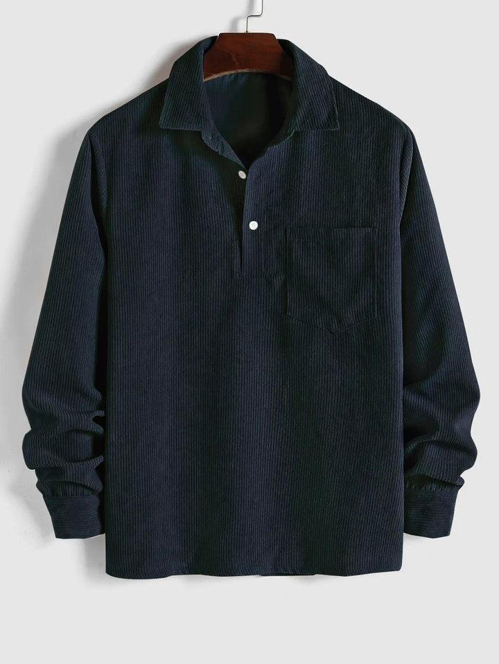 Levoire | Polo à Manches Longues Élégant pour Hommes BLEU