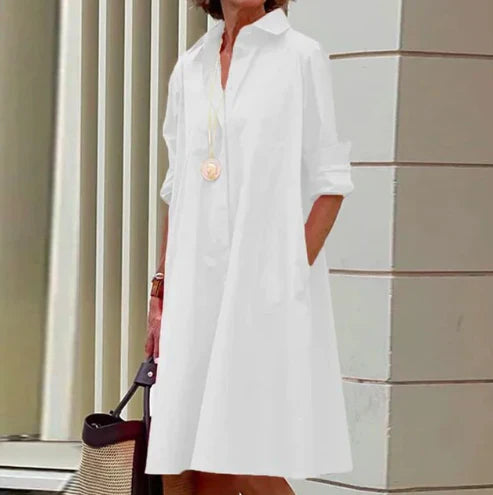 Levoire | Robe Chemise Pour Femmes Blanc