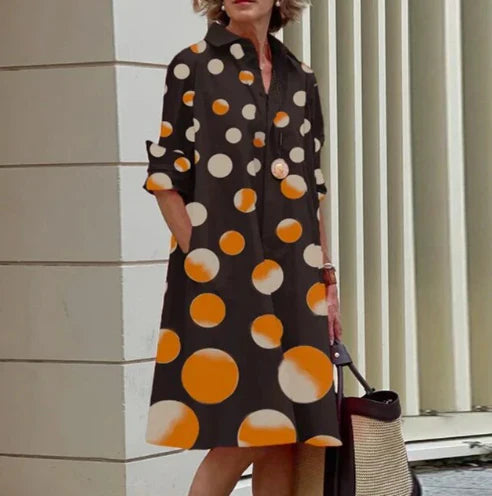 Levoire | Robe Chemise Pour Femmes Jaune Noir