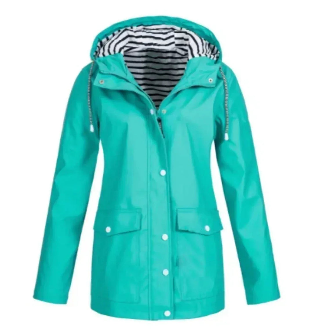 Levoire | Veste Imperméable À La Mode Pour Femmes Bleu vert