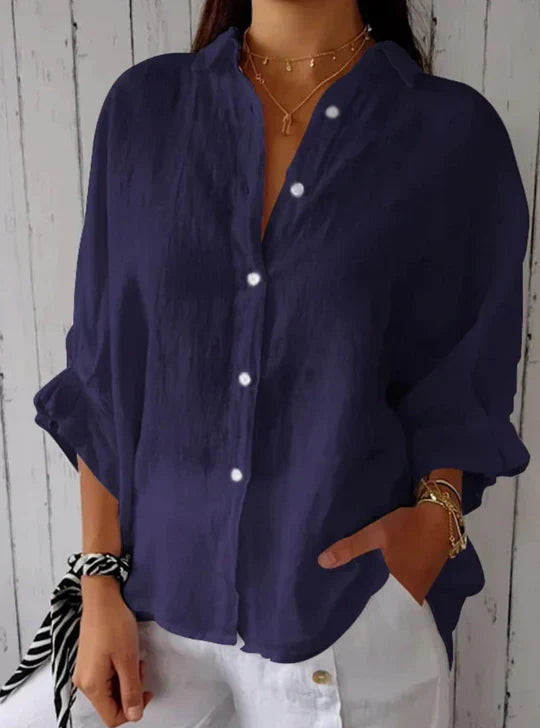 Levoire | Blouse D'Été Corail Bleu