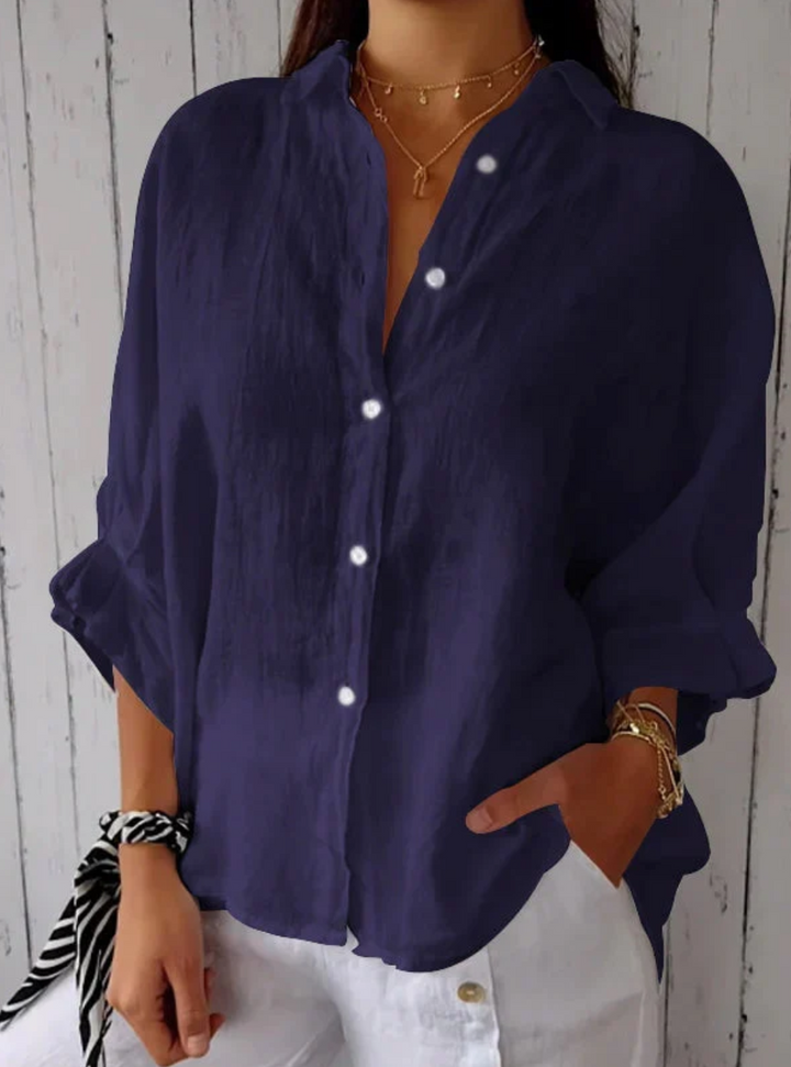 Levoire | Blouse élégante avec boutons Bleu