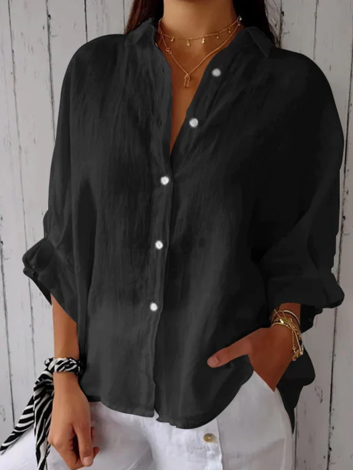 Levoire | Blouse élégante avec boutons Noir