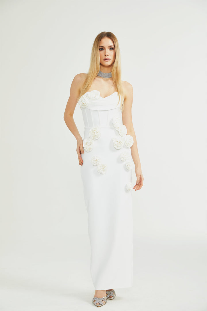 Levoire | Robe À Épaules Dénudées À Fleurs