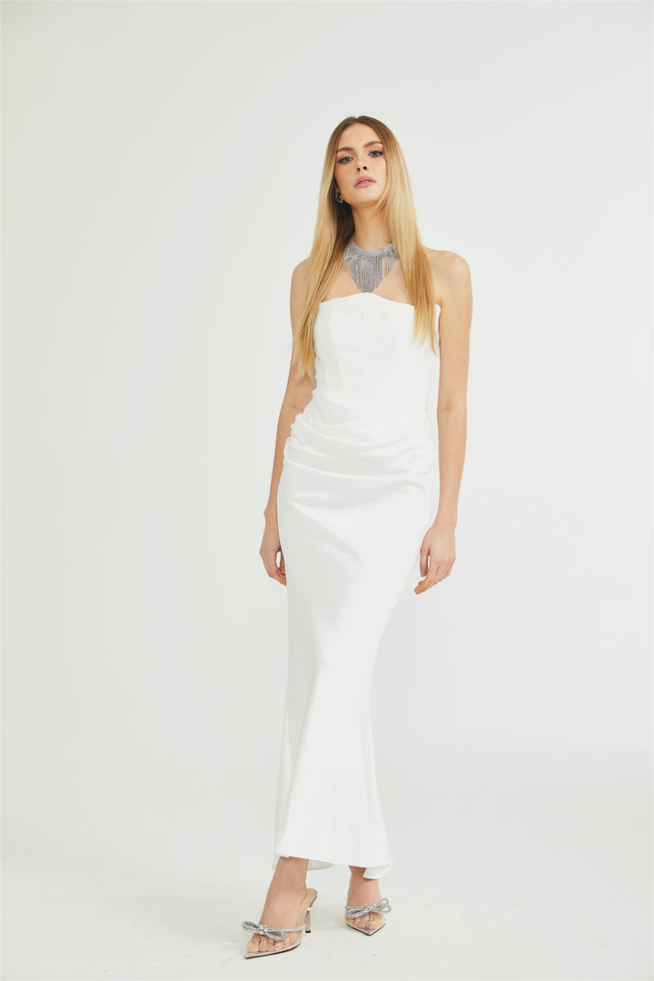 Levoire | Robe Maxi Drapée Off-Shoulder