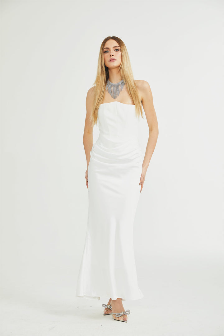 Levoire | Robe Maxi Drapée Off-Shoulder