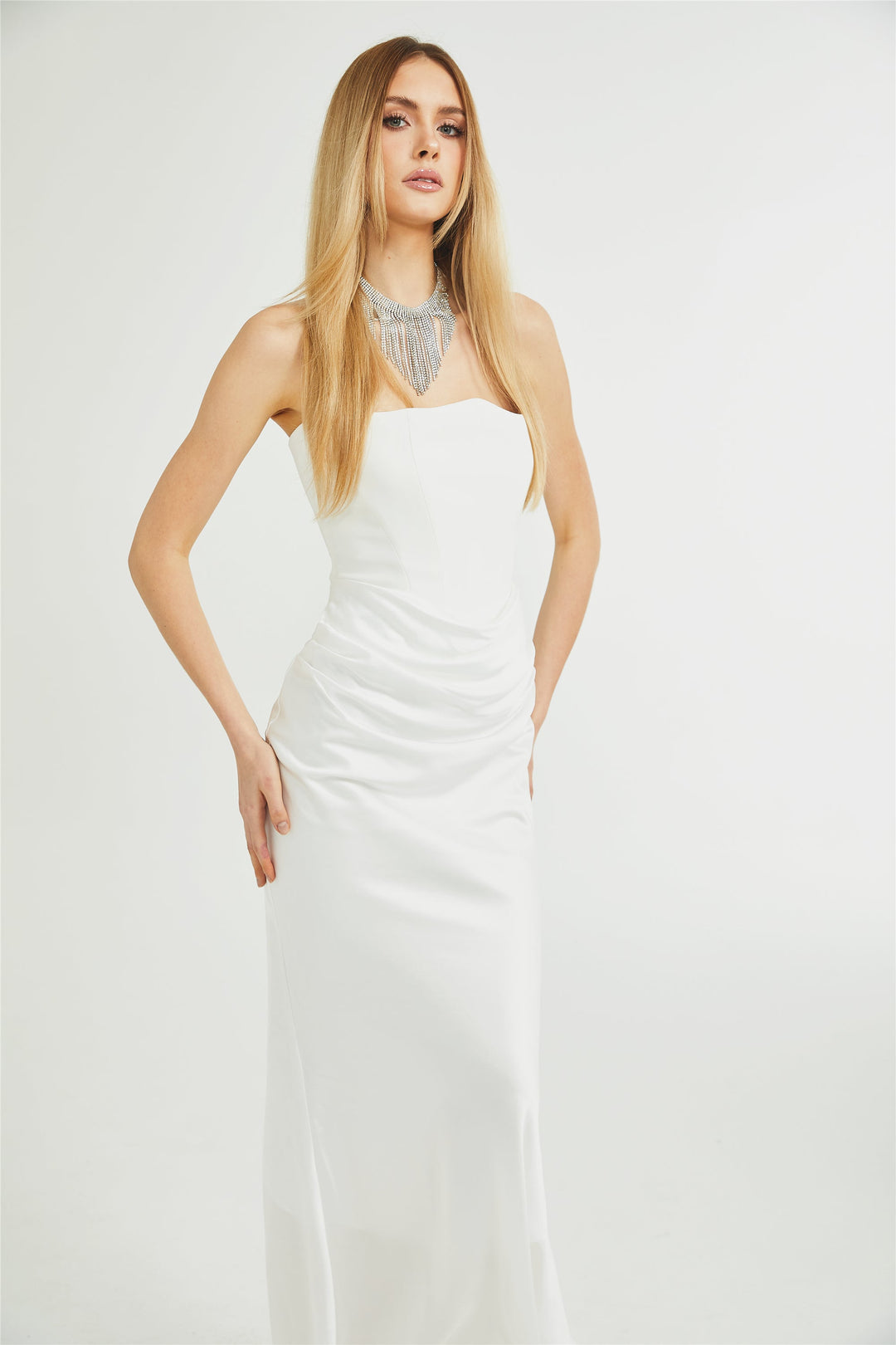 Levoire | Robe Maxi Drapée Off-Shoulder