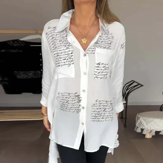 Levoire | Blouse à boutons élégante et confortable Blanc
