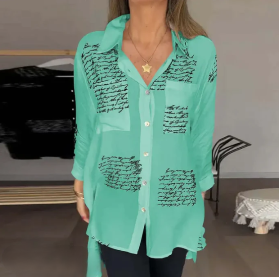 Levoire | Blouse à boutons élégante et confortable Vert