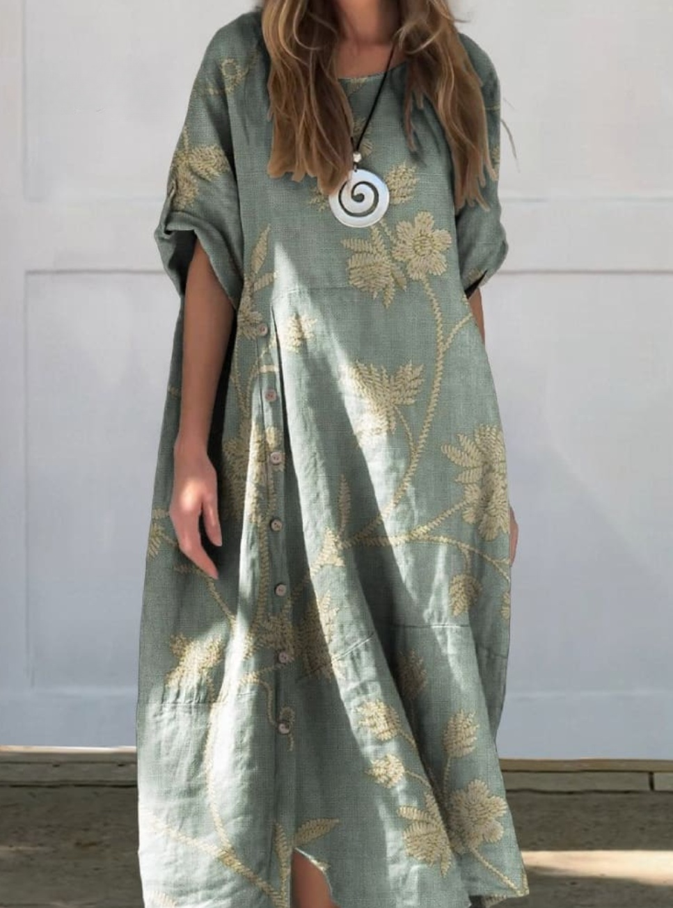 Levoire | Robe D'Été V Col Élégant Léger Style Multicolore 1