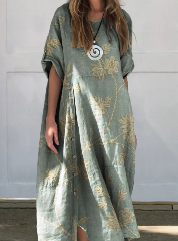Levoire | Robe D'Été V Col Élégant Léger Style Multicolore 1