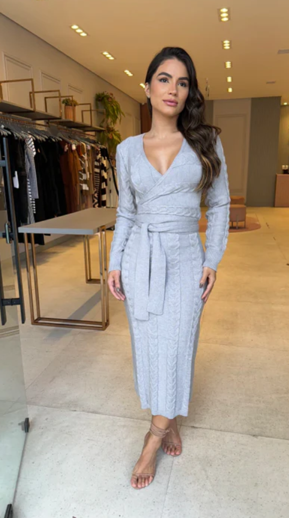 Levoire | Robe D'Été Col Rond Élégant Mode De Loisir Mélange De Polyester