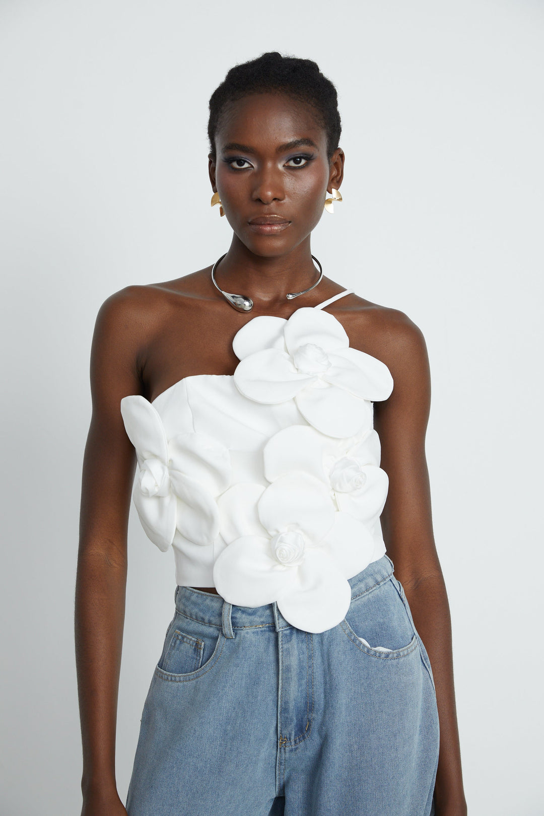 Levoire | Application Florale Top À Dos Nu