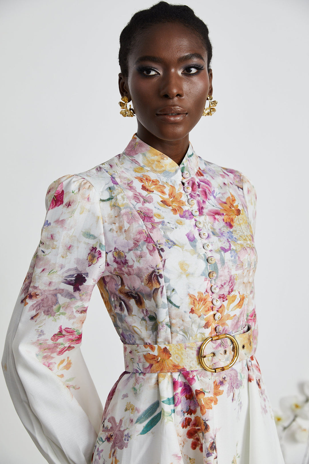 Levoire | Robe Midi En Or Ornée De Cristaux