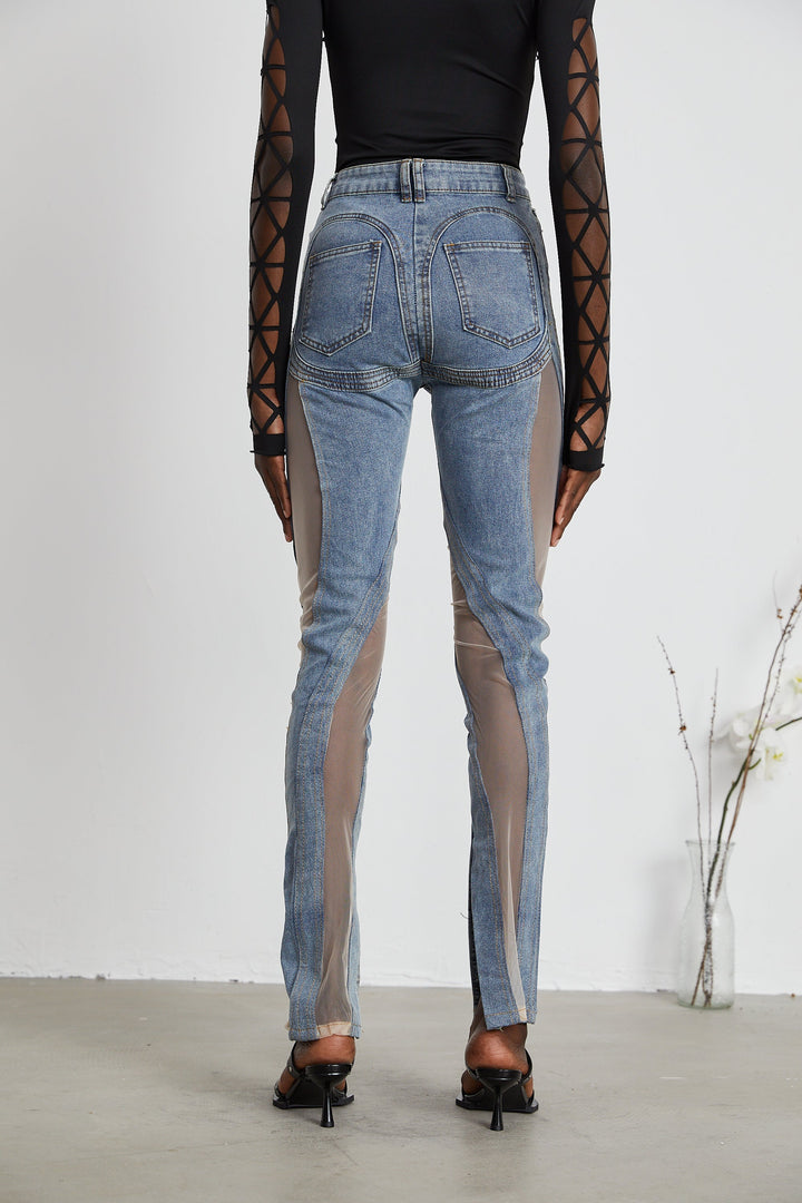 Levoire | Jeans À Panneaux Transparents