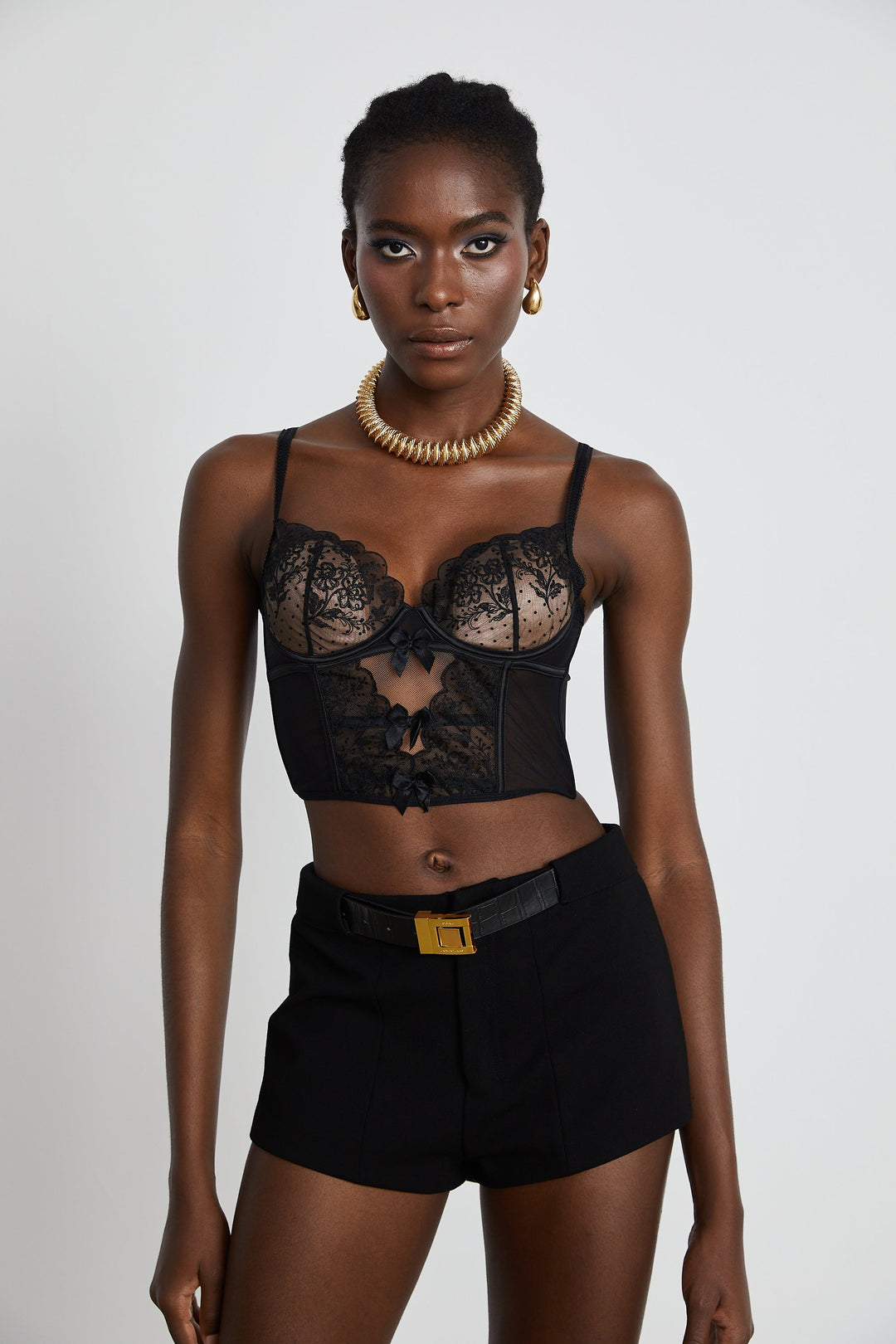Levoire | Détail En Dentelle Top En Maille