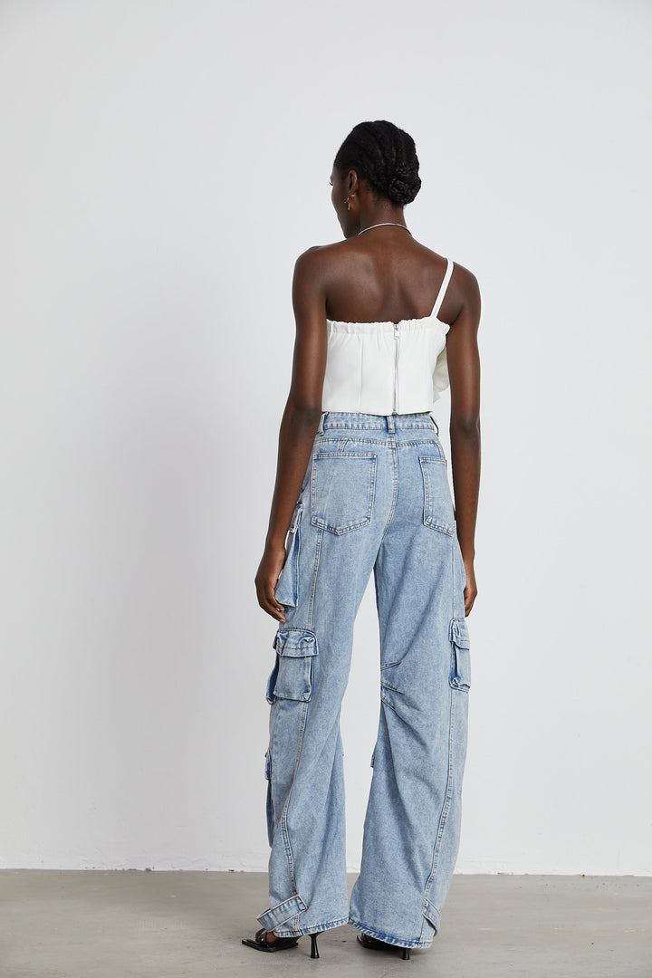 Levoire | Top Avec Application De Fleur Blanche