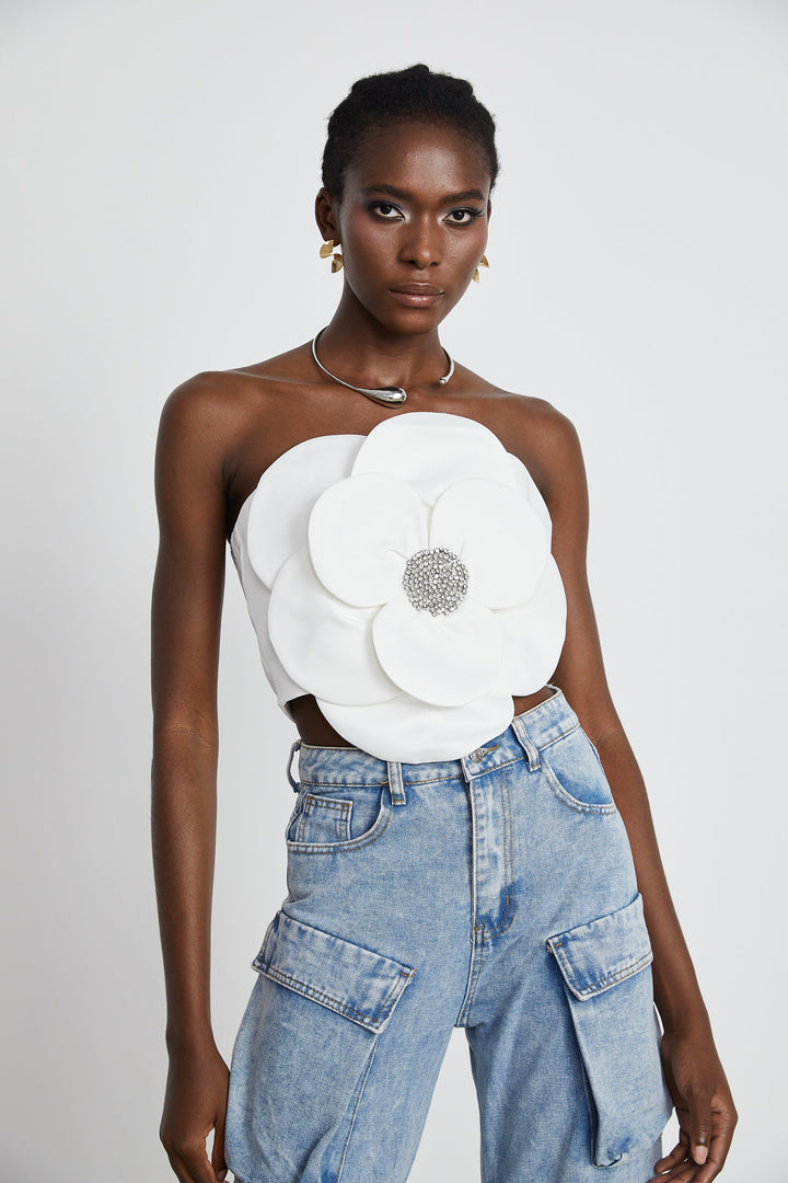 Levoire | Application De Fleurs En Cristal Enduit Top